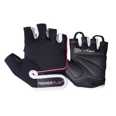 Рукавички для фітнесу PowerPlay 1750 жіночі Чорно-Рожеві S