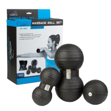 Набір масажних м“ячиків PowerPlay 4007 EPP Massage Ball Чорні (3 шт.)