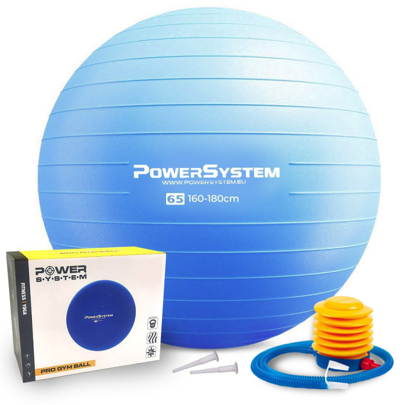 М“яч для фітнесу (фітбол) Power System PS-4012 Ø65 cm PRO Gymball Blue
