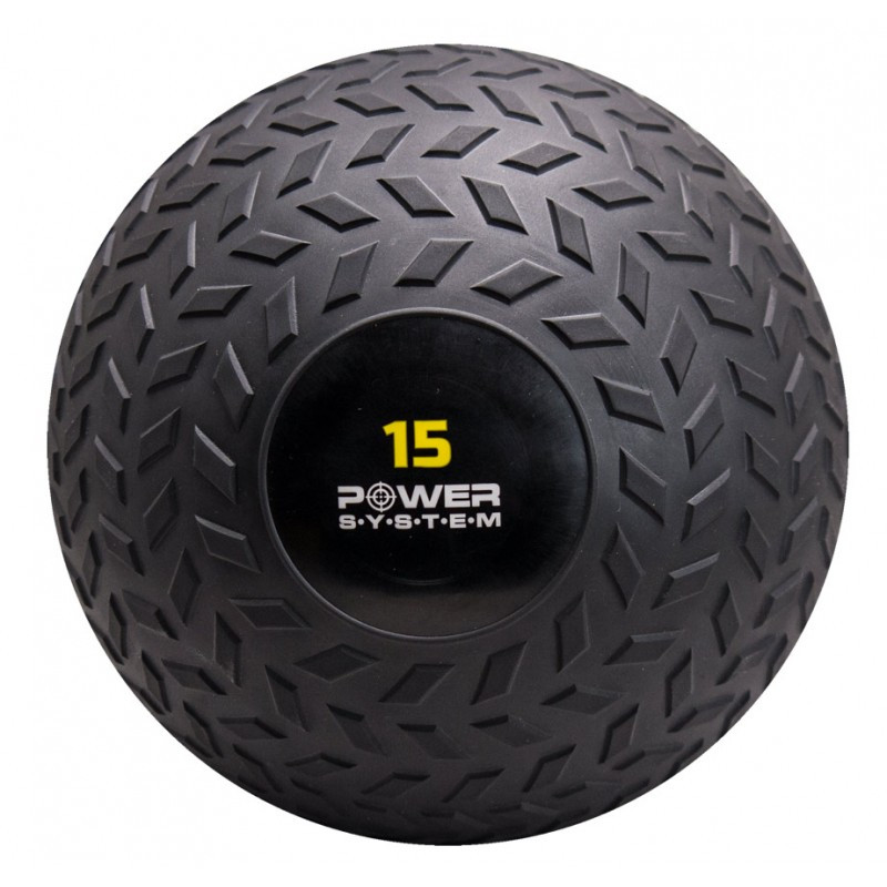 М“яч SlamBall для кросфіту і фітнесу Power System PS-4117 15 кг рифлений М“яч SlamBall для кросфіту і фітнесу Power System PS-4117 15 кг рифлений