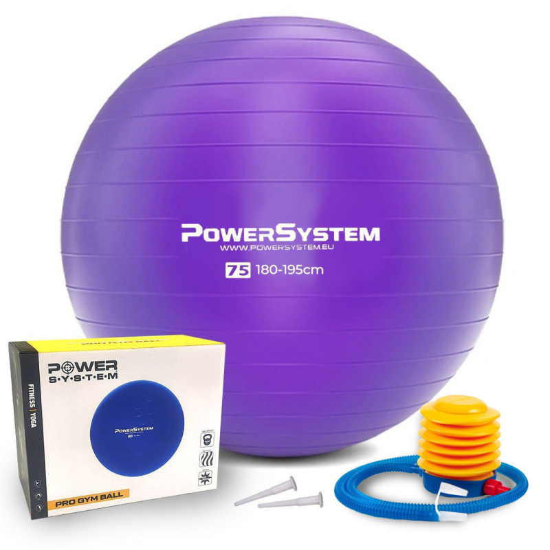 М“яч для фітнесу (фітбол) Power System PS-4013 Ø75 cm PRO Gymball Purple