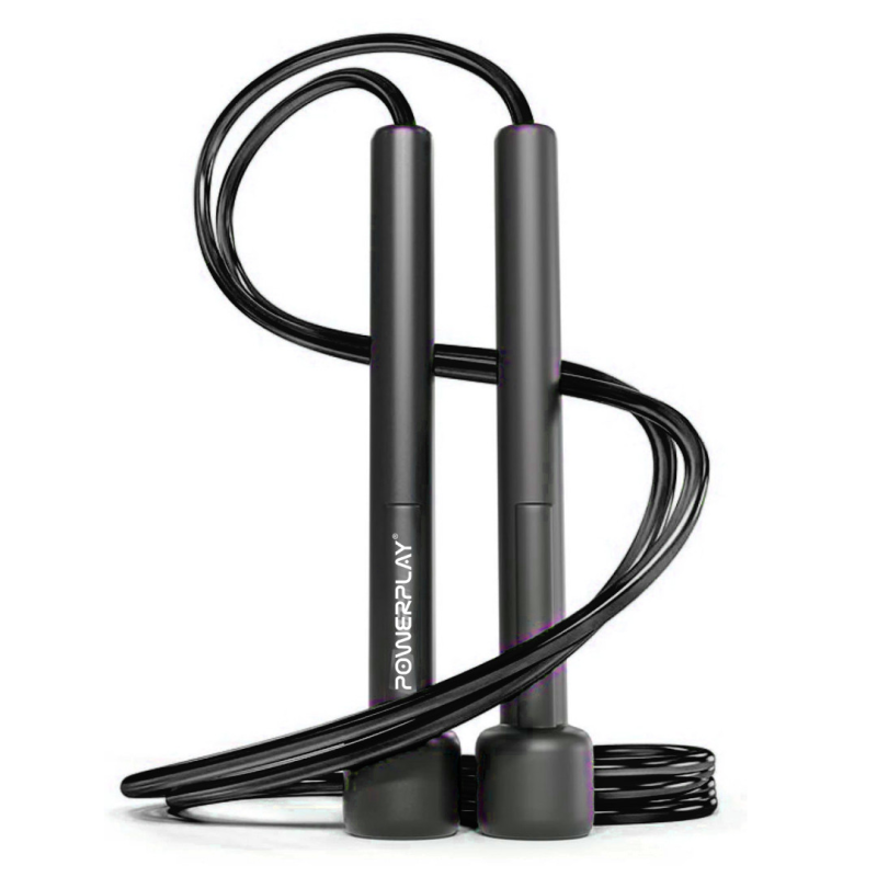 Скакалка PowerPlay 4201 Basic Jump Rope Чорна (2,8m.) Скакалка PowerPlay 4201 Basic Jump Rope Чорна (2,8m.)