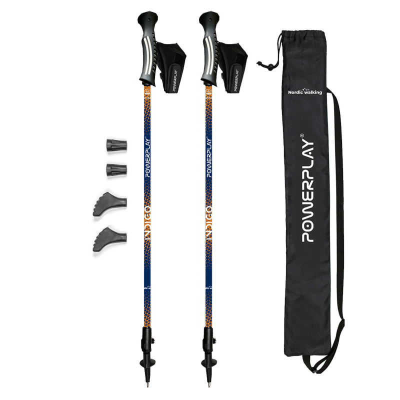 Палиці для скандинавської ходьби PowerPlay 9101 Indigo 80-135 см (пара)