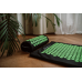 Килимок акупунктурний 4yourhealth Elite Line 0057 з подушкою чорно-зелений 120*40см