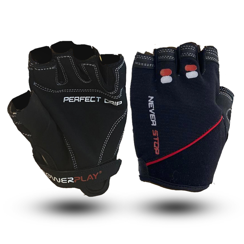 Рукавички для фітнесу PowerPlay 9076 Perfect Grip Чорні S