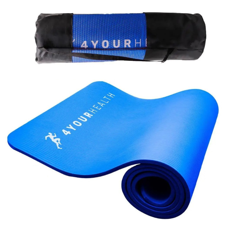 Килимок для йоги та фітнесу + чохол 4yourhealth Fitness Yoga Mat 0101 (180*61*1см) Синій