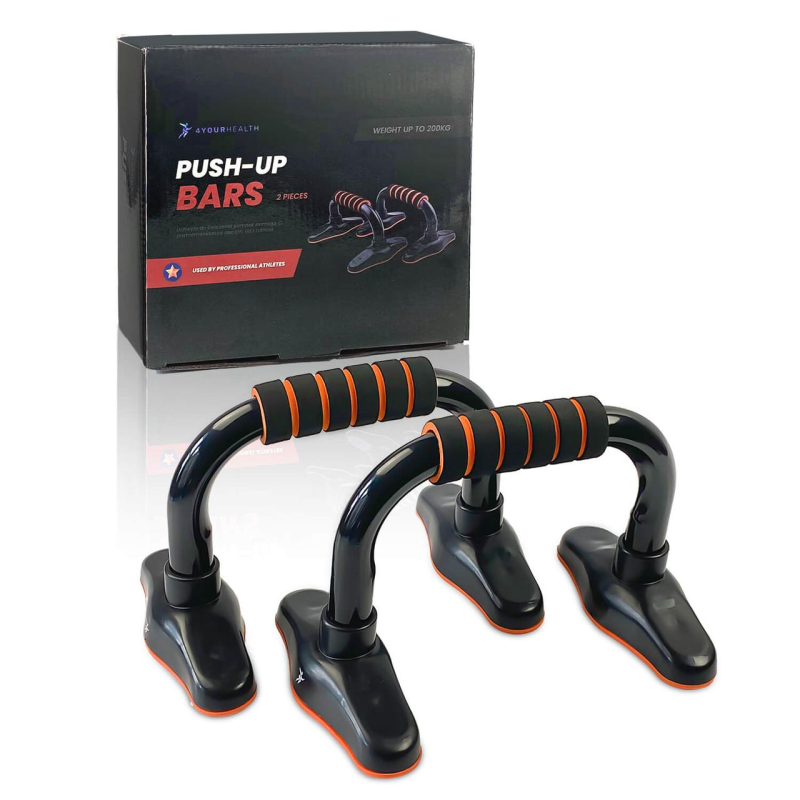 Упори для віджимань від підлоги 4yourhealth 1054 Push-Up Bars Premium Stell Black