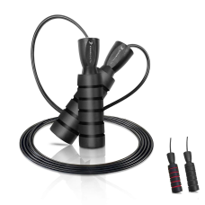 Скакалка швидкісна з протиковзкими ручками 4yourhealth 2.5m. Premium Jump Rope 2488 Чорна