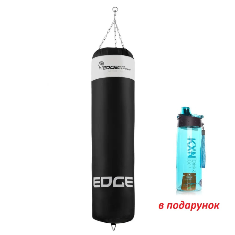 Боксерський мішок EDGE Lords 140*40см. вага 40 кг. EWW наповнений Black/White