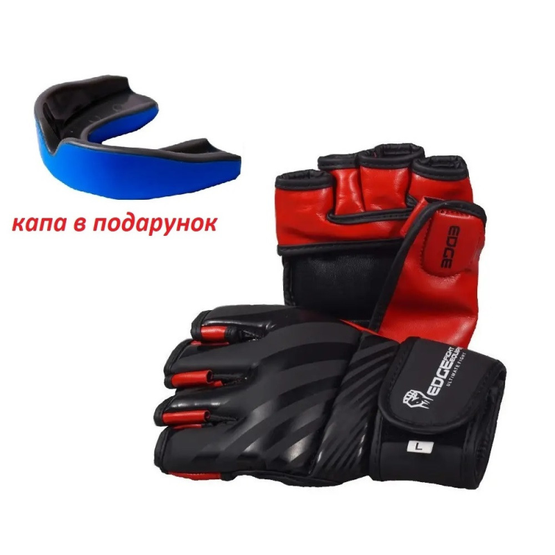 Рукавиці для ММА EDGE Blade ЕКОшкіра ERM7 Black/Red M