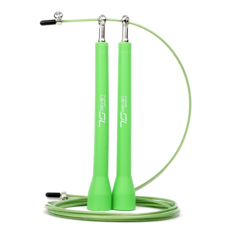 Скакалка швидкісна 7SPORTS Elite Rope 3м. металева на підшипниках SK-5 зелена Скакалка швидкісна 7SPORTS Elite Rope 3м. металева на підшипниках SK-5 зелена