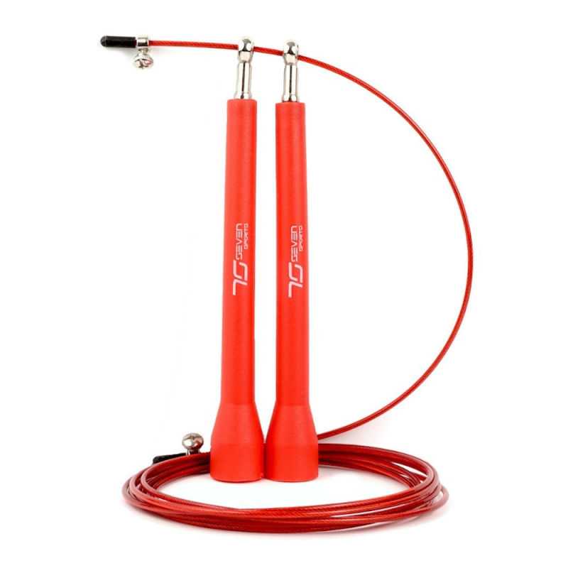 Скакалка швидкісна 7SPORTS Elite Rope 3м. металева на підшипниках SK-5 червона Скакалка швидкісна 7SPORTS Elite Rope 3м. металева на підшипниках SK-5 червона