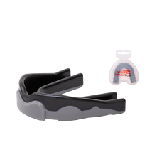 Капа боксерська PowerPlay 3303 SR Чорно-Сіра