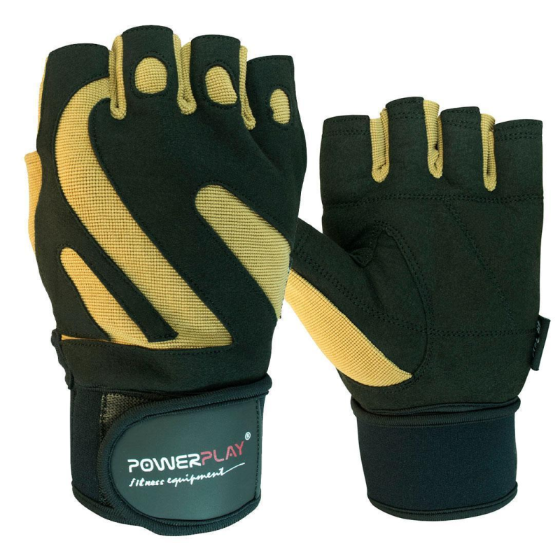 Рукавички для фітнесу PowerPlay 1064 F Чорно-Коричневі S Рукавички для фітнесу PowerPlay 1064 F Чорно-Коричневі S