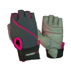 Рукавички для фітнесу PowerPlay 1725 жіночі Сіро-Рожеві S