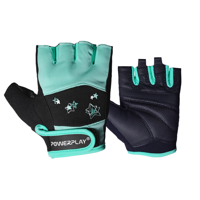 Рукавички для фітнесу PowerPlay 3492 жіночі Чорно-М“ятні M