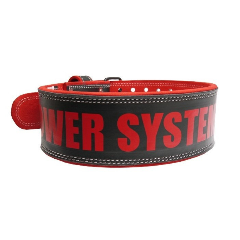Пояс для пауерліфтингу Power System PS-3830 Power Beast шкіряний Black/Red XL