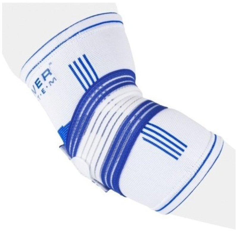 Налокітник Power System PS-6007 Elbow Support Pro White/Blue (1шт.) S/M Налокітник Power System PS-6007 Elbow Support Pro White/Blue (1шт.) S/M