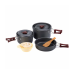 Набір посуду Naturehike 3-4 NH (2 каструлі + кришки +сковорода) carbon (NH15T203-G)