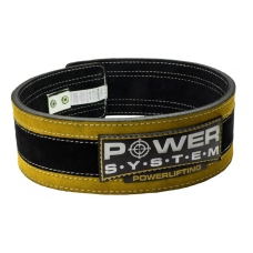 Пояс для пауерліфтингу Power System PS-3840 Stronglift  шкіряний Black/Yellow