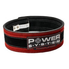 Пояс для пауерліфтингу Power System PS-3840 Stronglift  шкіряний Black/Red