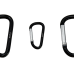 Набір карабінів алюмінієвих Трамп 10 шт розмір 7 см, без муфти, чорний UTRA-301-black
