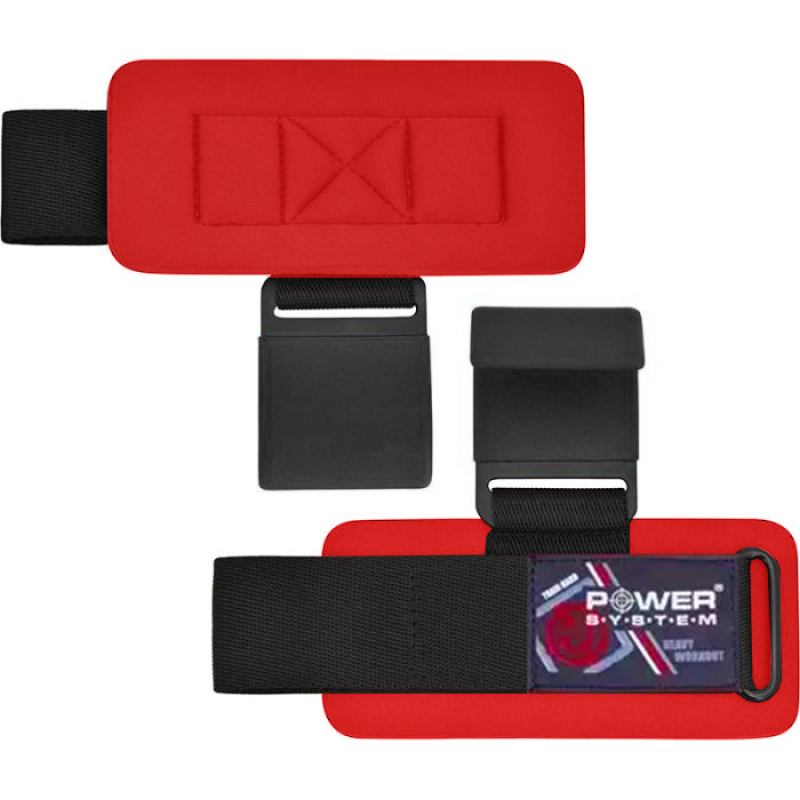 Гаки для тяги на зап“ястя Power System PS-3310 Hardcore Hooks Black/Red