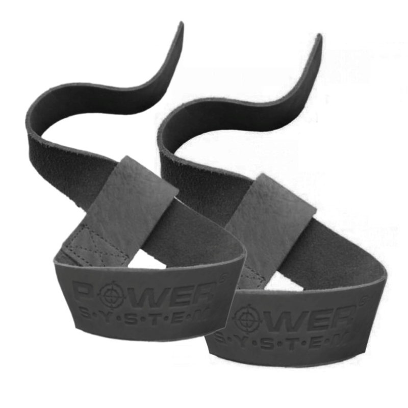 Лямки для тяги шкіряні Power System PS-3320 Leather Straps Black