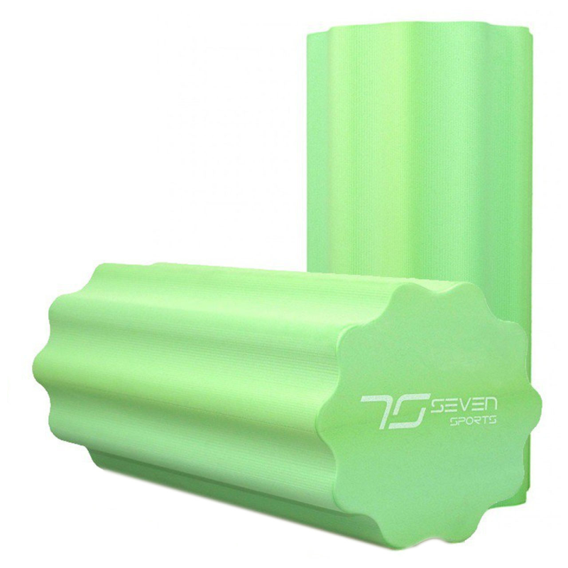 Масажний ролик 7SPORTS профільований YOGA Roller EVA RO3-30 зелений (30*15см.)