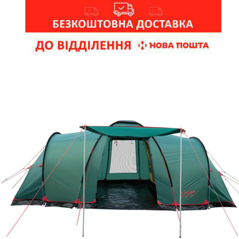 Намет великий Tramp Brest 4 (V2) Зелений (TRT-082) (UTRT-082)
