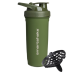 Шейкер спортивний SmartShake металевий Reforce Stainless Steel 30oz/900ml Army Green
