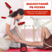 Масажний ролик (роллер) гладкий PowerPlay 4021 Fitness Roller Чорно-червоний (30x15см.)