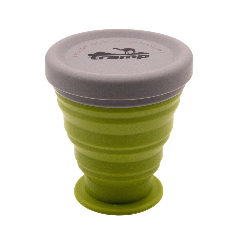 Стакан складаний силіконовий Tramp з кришкою 200 ml green (UTRC-126-green)