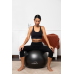 М“яч для фітнесу (фітбол) PowerPlay 4001 Ø65 cm Gymball  Чорний + помпа