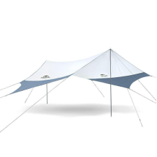 Тент для кемпінгу Naturehike Hexagon NH16T013-S, 150D / Silver Coated, 520*460 см, сіро-блакитний (з двома стійками)