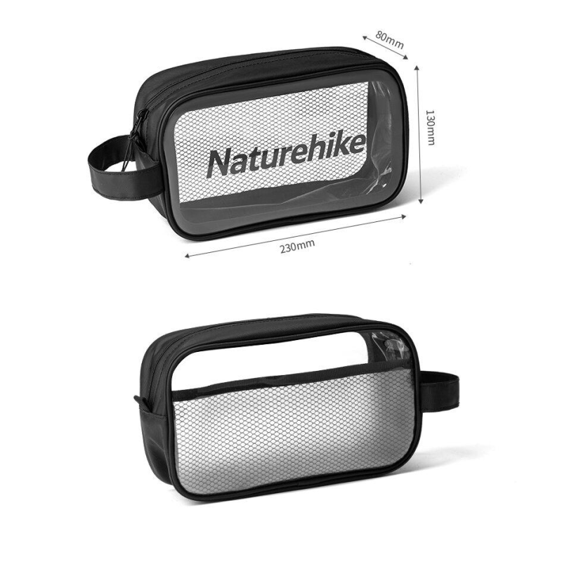Косметичка портативна водонепроникна Naturehike NH20SN007, Розмір М, чорна прозора Косметичка портативна водонепроникна Naturehike NH20SN007, Розмір М, чорна прозора