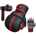 Рукавиці для ММА (Греплінгові рукавички) RDX F6 KARA Matte Red Plus L/XL