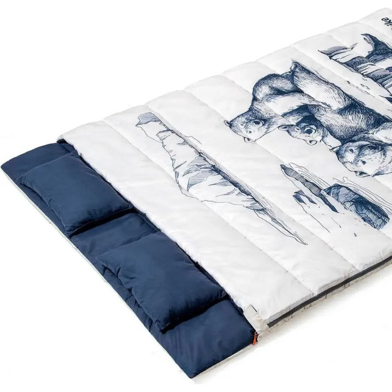 Спальный мешок Double Sleeping Bag with Pillow “Polar bear“ Naturehike NH19S016-D polar bear
