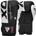 Боксерські рукавиці RDX F4 Boxing Sparring Gloves Hook&Loop WHITE/BLACK 10 унцій  (капа у комплекті)
