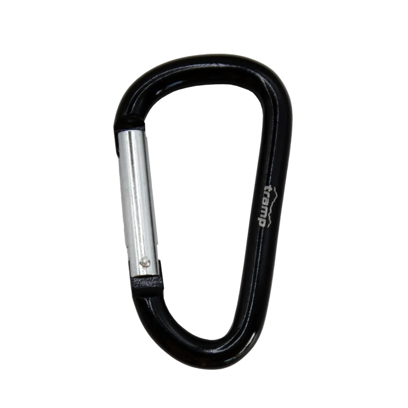 Набір карабінів алюмінієвих Трамп 10 шт розмір 7 см, без муфти, чорний UTRA-301-black