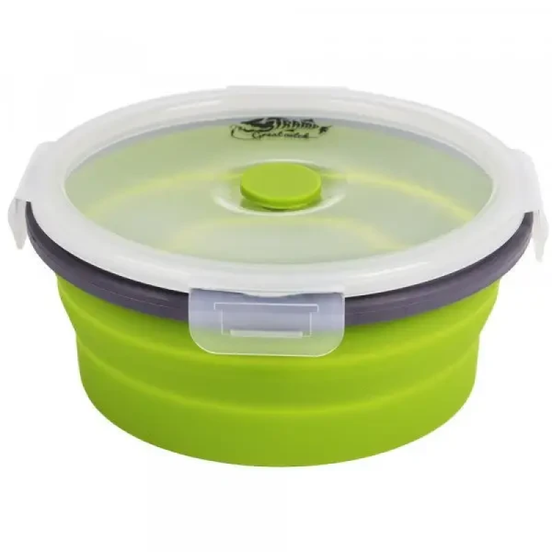 Контейнер складаний з кришкою-кліпсою Tramp (550ml) olive (TRC-088-olive) Контейнер складаний з кришкою-кліпсою Tramp (550ml) olive (TRC-088-olive)