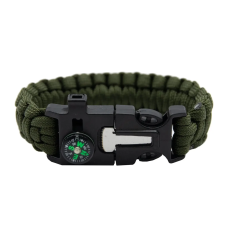 Браслет выживальщика Tramp (кресало/огниво, 2м паракорда) зелений (UTRA-237-green)
