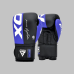 Боксерські рукавиці RDX F4 Boxing Sparring Gloves Hook&Loop BLUE/BLACK 16 унцій (капа у комплекті)
