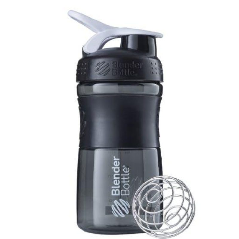 Шейкер спортивний (пляшка) BlenderBottle SportMixer Flip 20oz/590ml Black/White