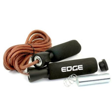 Скакалка шкіряна EDGE Pro Line 300см. з обважювачами ESK-2 чорна