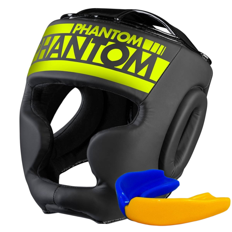 Боксерський шолом Phantom APEX Full Face Neon One Size Black/Yellow