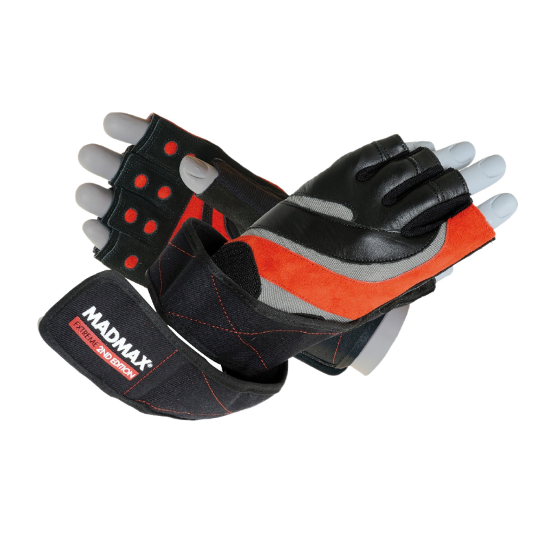 Рукавички для фітнесу MadMax MFG-568 Extreme 2nd edition Black/Red L