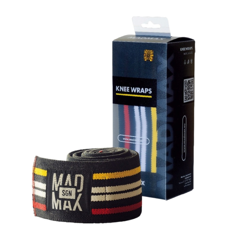 Бинти на коліна MadMax MFA-292 Knee Wraps Black Бинти на коліна MadMax MFA-292 Knee Wraps Black