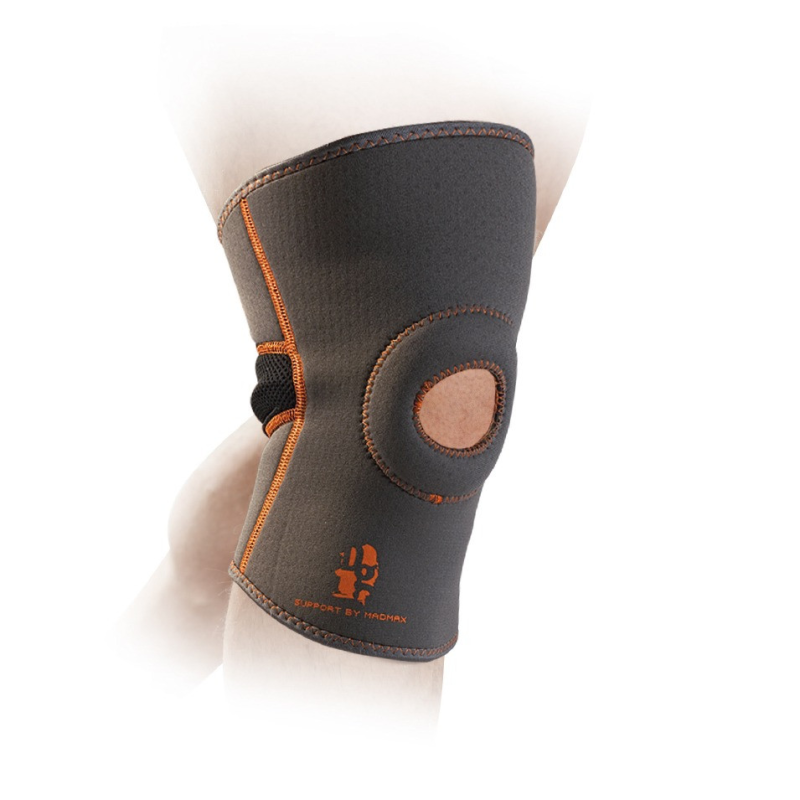 Наколінник MadMax MFA-297 Knee Support with Patella Stabilizer Dark Grey/Orange M