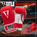 Боксерські рукавиці TITLE Boxing Pro Style Leather Gloves3.0 Red/White 12 oz (бинти 4м. в комплекті)